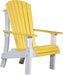 LuxCraft LuxCraft Yellow Royal Recycled Plastic Adirondack Chair With Cup Holder Yellow on White Adirondack Deck Chair RACYW
