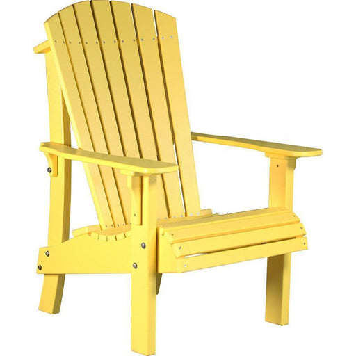 LuxCraft LuxCraft Yellow Royal Recycled Plastic Adirondack Chair Yellow Adirondack Deck Chair RACY