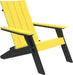 LuxCraft Luxcraft Yellow Urban Adirondack Chair With Cup Holder Yellow on Black Adirondack Deck Chair UACYB