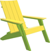 LuxCraft Luxcraft Yellow Urban Adirondack Chair With Cup Holder Yellow on Lime Green Adirondack Deck Chair UACYLM