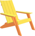 LuxCraft Luxcraft Yellow Urban Adirondack Chair With Cup Holder Yellow on Tangerine Adirondack Deck Chair UACYT
