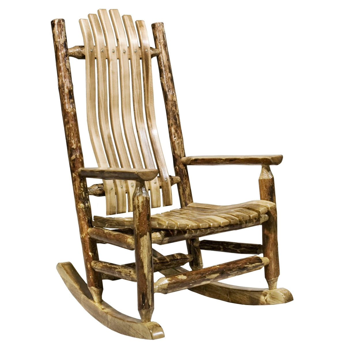 Glacier Country Adult Log Rocker | Montana Woodworks | MWGCLR | Living ...