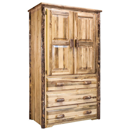 Montana Woodworks Glacier Country Armoire/Wardrobe Stained & Lacquered Dressers, Chests MWGCARN 661890421469