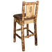 Montana Woodworks Glacier Country Barstool Back Saddle Upholstery w/ Laser Engraved Design Stained & Lacquered / Pine Dining, Kitchen, Game Room, Bar MWGCBSWNRSADDLZPINE 661890446448
