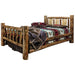 Montana Woodworks Glacier Country Bed w/ Laser Engraved Design Wolf / King Beds MWGCKBLZWOLF 661890431734