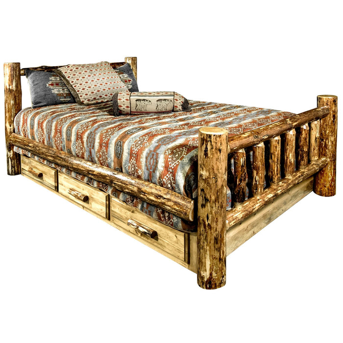 Montana Woodworks Glacier Country Bed w/ Storage Stained & Lacquered / Full Beds MWGCSBF 661890422244