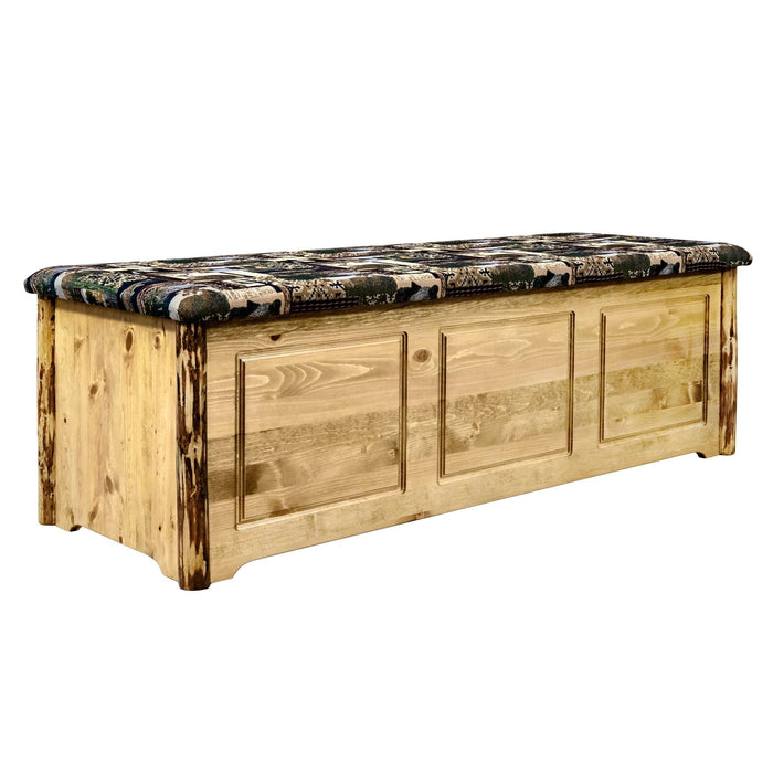 Montana Woodworks Glacier Country Blanket Chest Upholstery Stained & Lacquered / Woodland Dressers, Chests MWGCSBCWOOD 661890469973