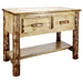 Montana Woodworks Glacier Country Console Table w/ 2 Drawers Stained & Lacquered Living Area, Entryway, Home Office MWGCCONTBLW2DR 661890460352