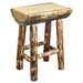 Montana Woodworks Glacier Country Counter Height Half Log Barstool w/ Exterior Stain Finish Outdoor MWGCBNHL24EXT 661890423562