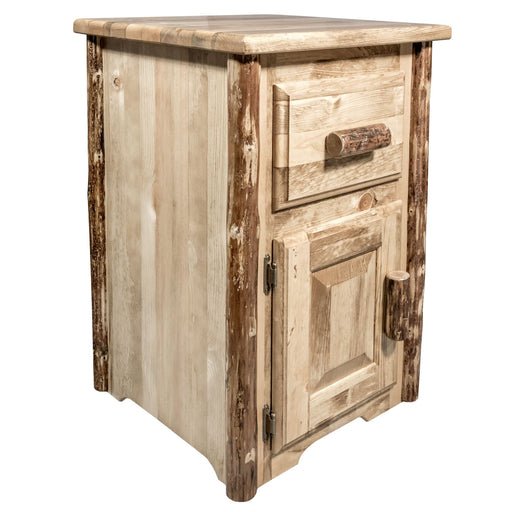 Montana Woodworks Glacier Country End Table w/ Drawer & Door, Left Hinged Stained & Lacquered End Tables MWGCETSTDDL 661890424705