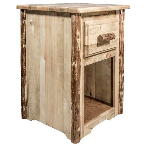 Montana Woodworks Glacier Country End Table w/ Drawer Stained & Lacquered End Tables MWGCETSTDR 661890424460