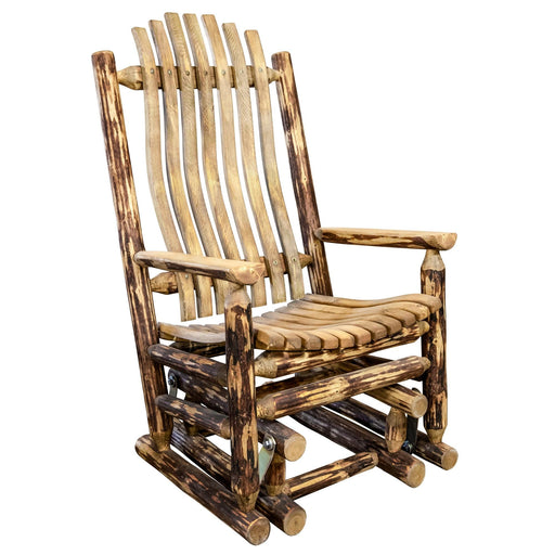 Montana Woodworks Glacier Country Glider Rocker Exterior Finish Stained & Lacquered Living Room, Bedroom, Outdoor Furniture MWGCGREXT 661890469072