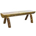 Montana Woodworks Glacier Country Half Log Bench 4 Inch Stained & Lacquered Dining, Kitchen, Bedroom MWGCHLB4 661890410906
