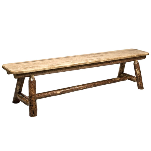 Montana Woodworks Glacier Country Plank Style Bench 6 Foot Stained & Lacquered Dining, Kitchen, Bedroom MWGCPSB6 661890412689