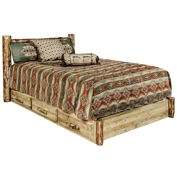 Montana Woodworks Glacier Country Platform Bed w/ Storage Stained & Lacquered / Twin Beds MWGCSBPT 661890422602