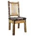 Montana Woodworks Glacier Country Side Chair w/ Upholstered Seat Woodland Pattern Stained & Lacquered Dining, Kitchen, Home Office MWGCKSCNWOOD 661890467184