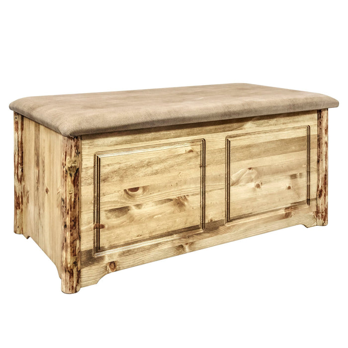 Montana Woodworks Glacier Country Small Blanket Chest Upholstery Stained & Lacquered / Buckskin Dressers, Chests MWGCSBCSBUCK 661890470030