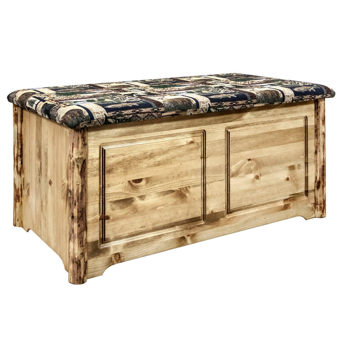 Montana Woodworks Glacier Country Small Blanket Chest Upholstery Stained & Lacquered / Woodland Dressers, Chests MWGCSBCSWOOD 661890470153