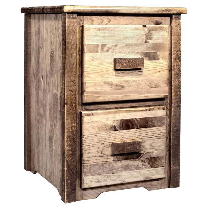 Montana Woodworks Homestead 2 Drawer File Cabinet Stained & Lacquered Office, Home Office MWHCFC2SL 661890410555