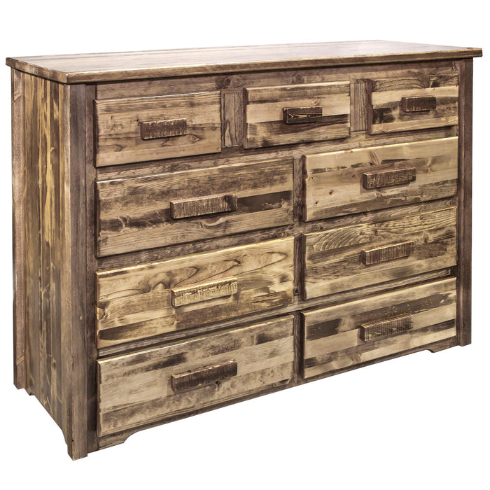 Montana Woodworks Homestead 9 Drawer Dresser Stained & Lacquered Dressers, Chests MWHC9DSL 661890410432