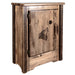 Montana Woodworks Homestead Accent Cabinet w/ Laser Engraved Design Left Hinged Stained & Lacquered / Wolf Living Area, Entry, Study, Home Office MWHCACCCABLHSLLZWOLF 661890461274