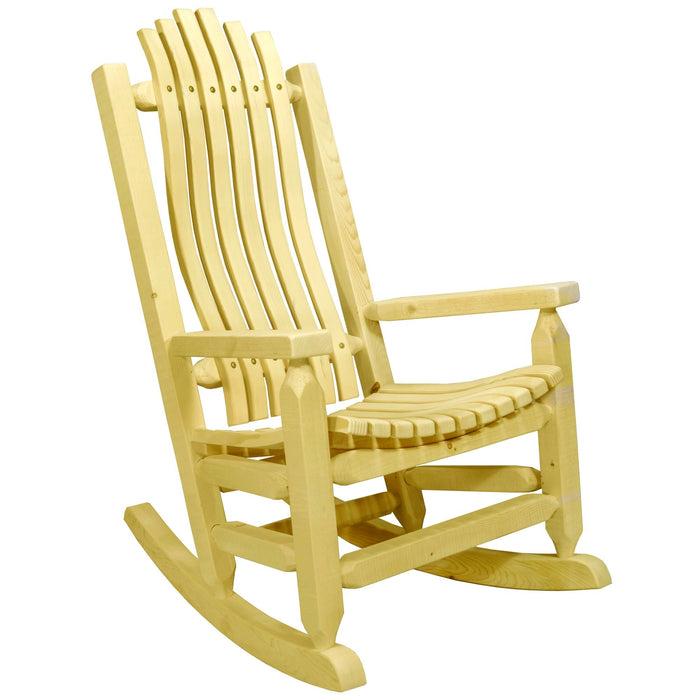 Montana Woodworks Homestead Adult Rocker Clear Exterior Finish Outdoor MWHCLREXTV 661890415277