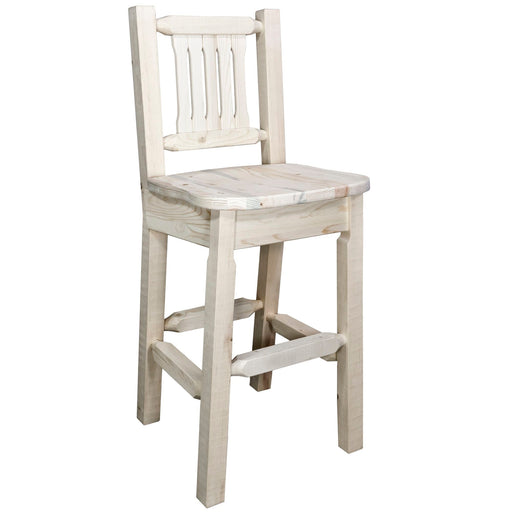 Montana Woodworks Homestead Barstool Back w/ Ergonomic Wooden Seat Ready to Finish Dining, Kitchen, Game Room, Bar MWHCBSWNR 661890415314