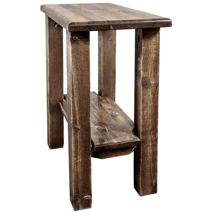 Montana Woodworks Homestead Chairside Table Stained & Lacquered End Tables MWHCETCSSL 661890424798