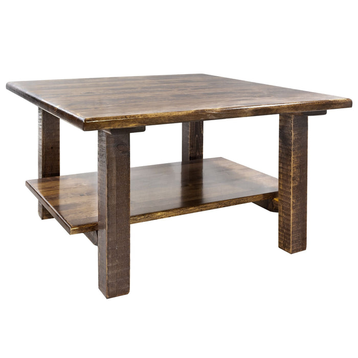 Montana Woodworks Homestead Cocktail Table w/ Shelf Stained & Lacquered Living Area, Home Office MWHCCOCTSL 661890416359