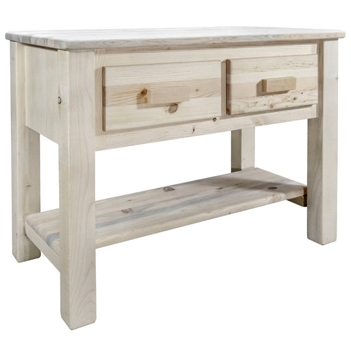 Montana Woodworks Homestead Console Table w/ 2 Drawers Ready to Finish Living Area, Entryway, Home Office MWHCCONTBLW2DR 661890460369