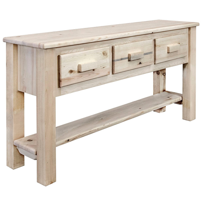 Montana Woodworks Homestead Console Table w/ 3 Drawers Ready to Finish Living Area, Entryway, Home Office MWHCCONTBLW3DR 661890460420