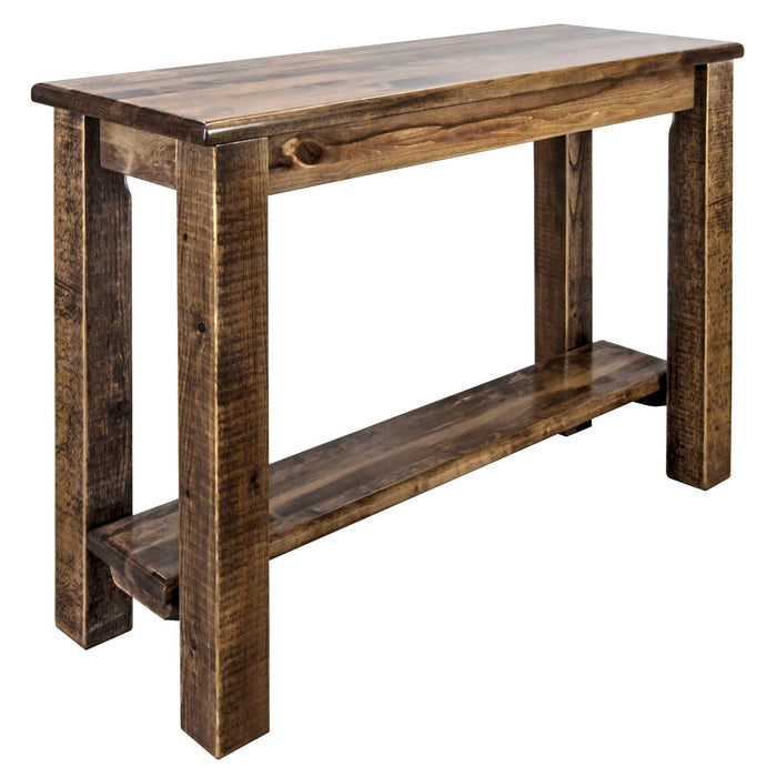Montana Woodworks Homestead Console Table w/ Shelf Stained & Lacquered Living Area, Entryway, Home Office MWHCCONTBLWSHSL 661890460321