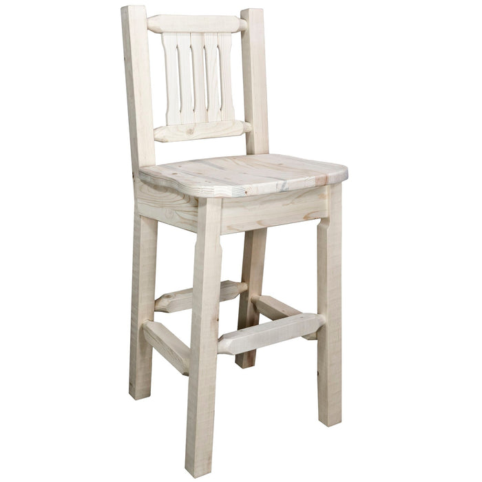 Montana Woodworks Homestead Counter Height Barstool Back Ready to Finish Dining, Kitchen, Game Room, Bar MWHCBSWNR24 661890423630