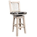 Montana Woodworks Homestead Counter Height Barstool Back & Swivel - Woodland Upholstery Ready to Finish Dining, Kitchen, Game Room, Bar MWHCBSWSNRWOOD24 661890465272