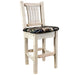 Montana Woodworks Homestead Counter Height Barstool Back - Woodland Upholstery Ready to Finish Dining, Kitchen, Game Room, Bar MWHCBSWNRWOOD24 661890465210