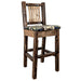 Montana Woodworks Homestead Counter Height Barstool Back - Woodland Upholstery Stained & Lacquered Dining, Kitchen, Game Room, Bar MWHCBSWNRSLWOOD24 661890465234