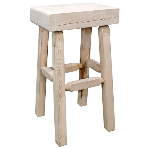 Montana Woodworks Homestead Counter Height Half Log Barstool Ready to Finish Dining, Kitchen, Game Room, Bar MWHCBNHL24 661890423517