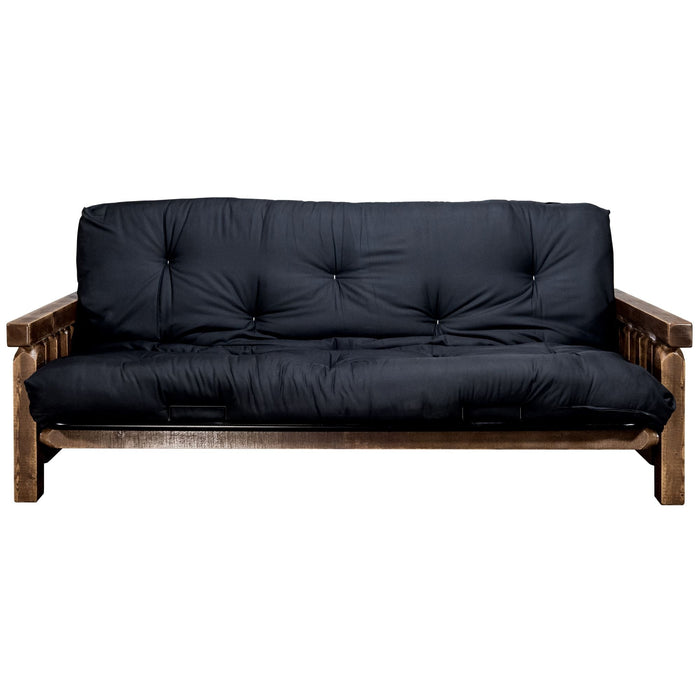 Montana Woodworks Homestead Futon Frame w/ Mattress Stained & Lacquered Beds MWHCFMRSL 661890455235