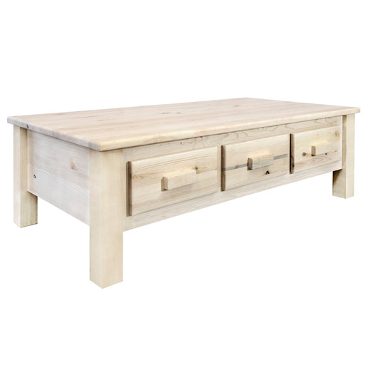 Montana Woodworks Homestead Large Coffee Table w/ 6 Drawers Ready to Finish Living Area, Home Office MWHCCT6D 661890470955