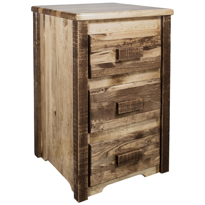 Montana Woodworks Homestead Nightstand with 3 Drawers Stained & Lacquered Nightstands MWHCN3DSL 661890416472