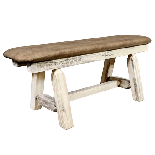 Montana Woodworks Homestead Plank Style Bench 45 Inch w/ Buckskin Upholstery Ready to Finish Dining, Kitchen, Bedroom MWHCPSB4BUCK 661890469140