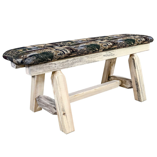 Montana Woodworks Homestead Plank Style Bench 45 Inch w/ Woodland Upholstery Ready to Finish Dining, Kitchen, Bedroom MWHCPSB4WOOD 661890469508