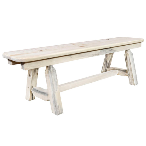 Montana Woodworks Homestead Plank Style Bench 5 Foot Ready to Finish Dining, Kitchen, Bedroom MWHCPSB5 661890412634