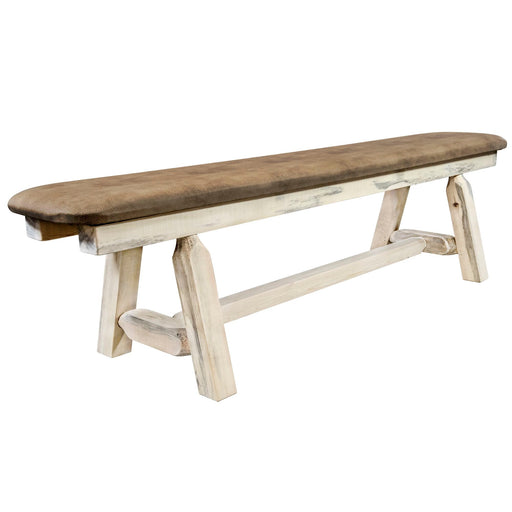 Montana Woodworks Homestead Plank Style Bench 6 Foot w/ Buckskin Upholstery Ready to Finish Dining, Kitchen, Bedroom MWHCPSB6BUCK 661890469263