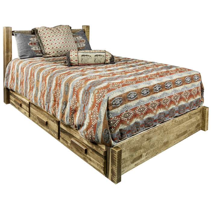 Montana Woodworks Homestead Platform Bed w/ Storage Stained & Lacquered / Twin Beds MWHCSBPTSL 661890422633