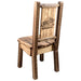 Montana Woodworks Homestead Side Chair w/ Laser Engraved Design Stained & Lacquered / Moose Dining, Kitchen, Home Office MWHCKSCNSLLZMOOSE 661890426181