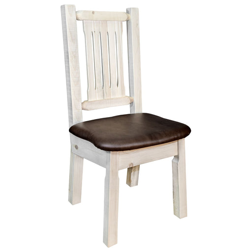Montana Woodworks Homestead Side Chair w/ Upholstered Seat Saddle Pattern Ready to Finish Dining, Kitchen, Home Office MWHCKSCNSADD 661890421414