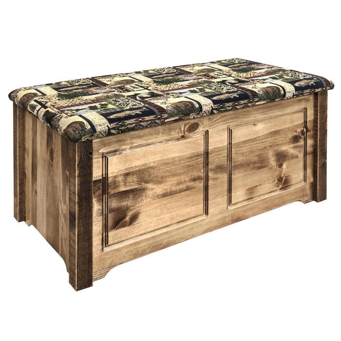 Montana Woodworks Homestead Small Blanket Chest Upholstery Stained & Lacquered / Woodland Dressers, Chests MWHCSBCSSLWOOD 661890470184