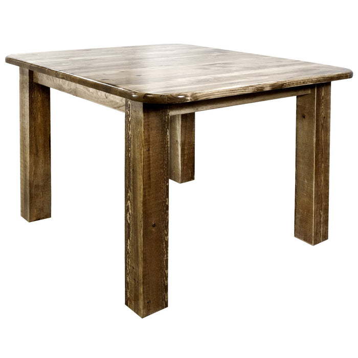 Montana Woodworks Homestead Square 4 Post Dining Table Stained & Lacquered Dining, Kitchen MWHCDT4PSSL 661890409955