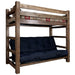 Montana Woodworks Homestead Twin Bunk Bed over Full Futon Frame w/ Mattress Stained & Lacquered Beds MWHCTWFMRSL 661890455174